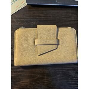 AllSaints Beige Leather Wallet